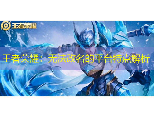 王者荣耀：无法改名的平台特点解析